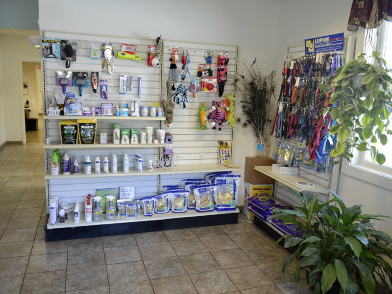 We carry pet retail items for the convenience of our clients. If you need something and don’t see it here, please ask at the front desk. Sometimes we can special order items for you.