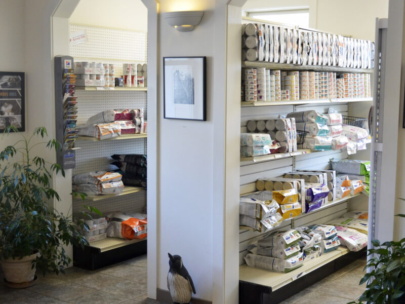 We carry both maintenance (puppy/kitten and adult) as well as prescription pet foods.